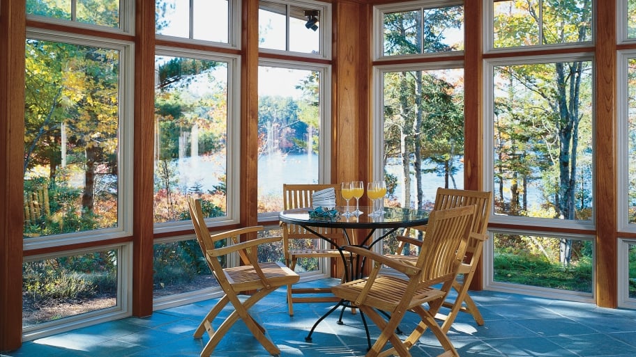 Pella sunroom with windows