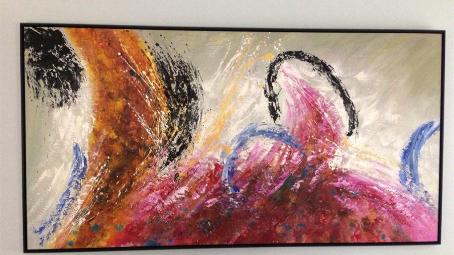artwork in frame on wall