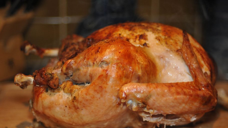 Photo of a roast turkey from Wikimedia Commons