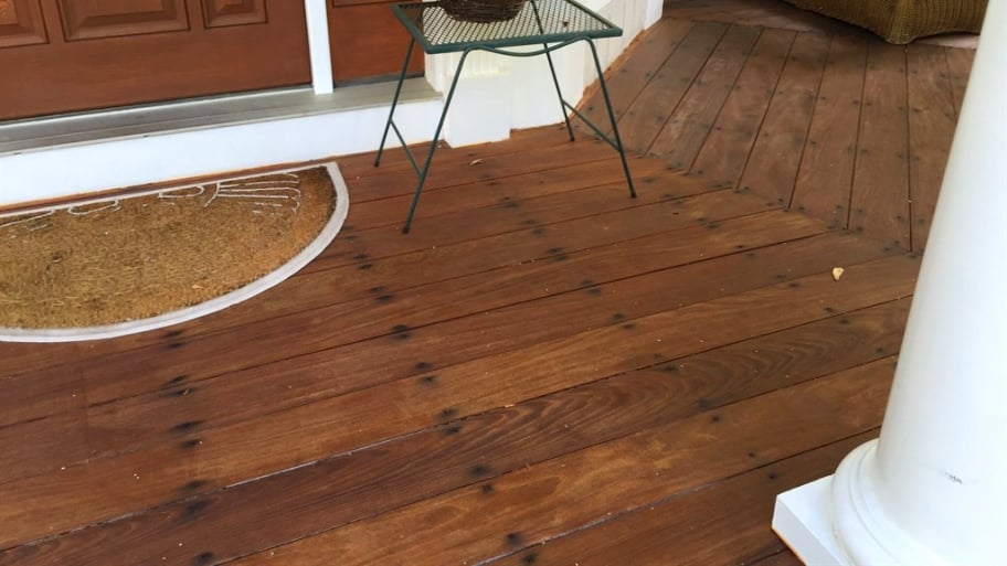 power washed deck
