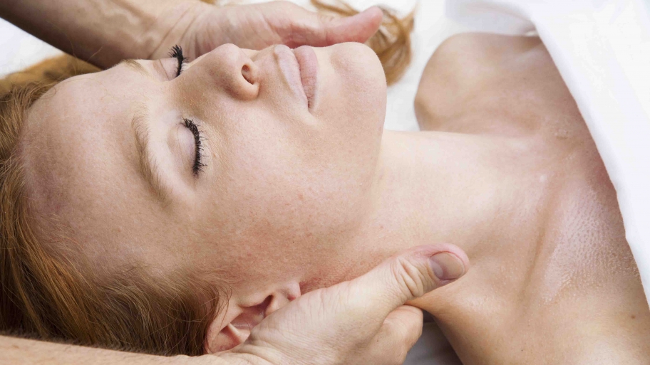 woman on massage table