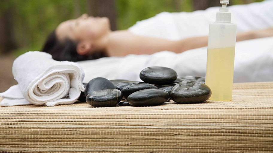 woman on massage table