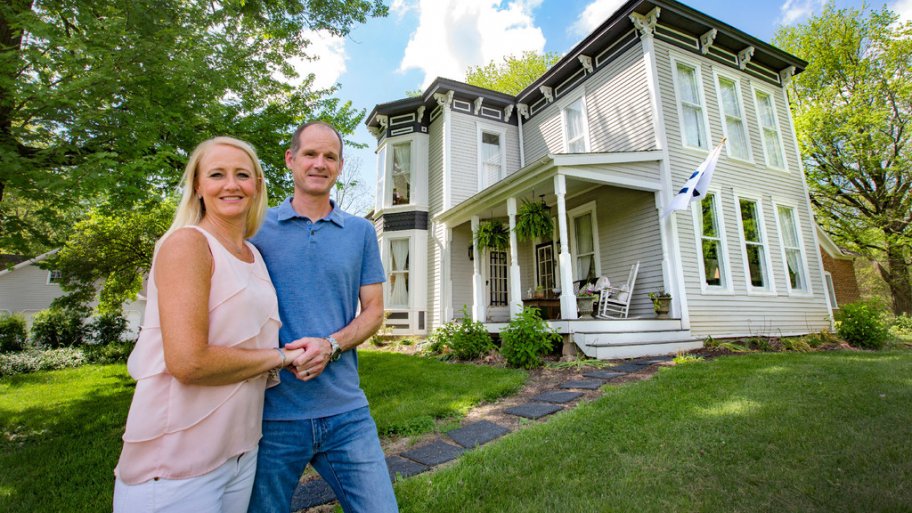 Paul and Emily Ehrgott and the 1886 McShane House in Carmel, Indiana