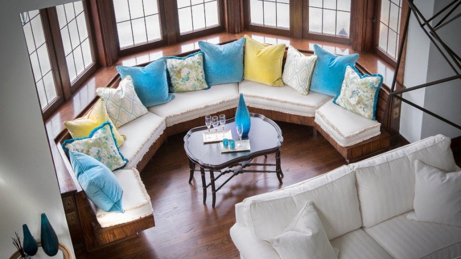 Ethan Allen living room at 2017 Decorators' Show House