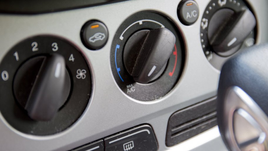 Picture of a car temperature controls
