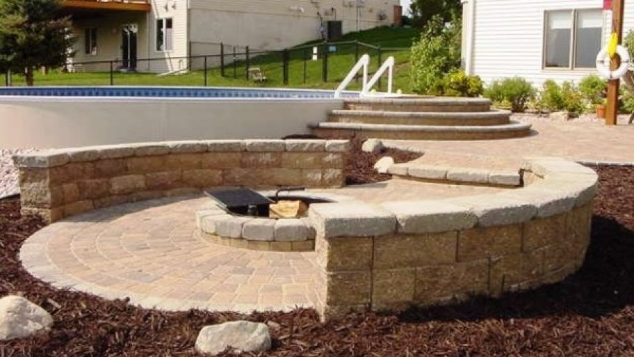 Minnesota Family Enjoys New Paver Patio, Pool and Firepit ...