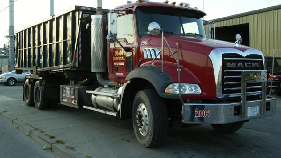 Hauling and trash removal services are normally booked two to three days ahead, so plan ahead when scheduling your service, says Macera. (Photo courtesy of M & M Disposal)