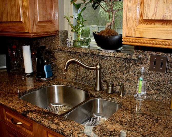 Gold and Black Granite Countertop and Backsplash | Angie's ... Gold and Black Granite Countertop and Backsplash | Angie's ... on Black Granite Countertops With Backsplash
id=84836
