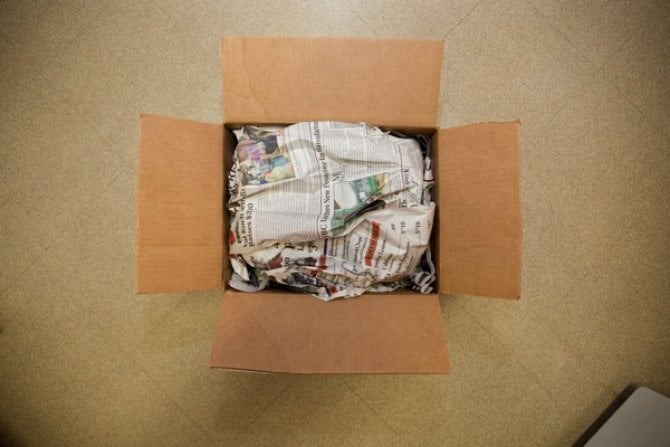 packing a moving box