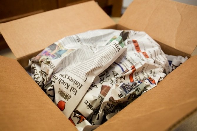 packing a moving box