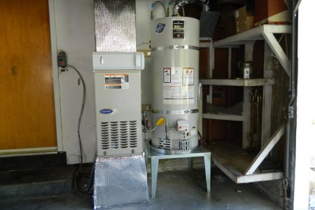 HVAC system and water heater