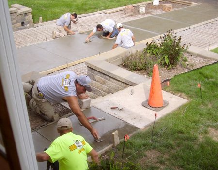 concrete driveway