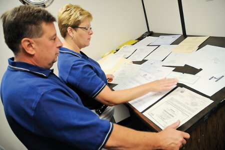 couple with paperwork