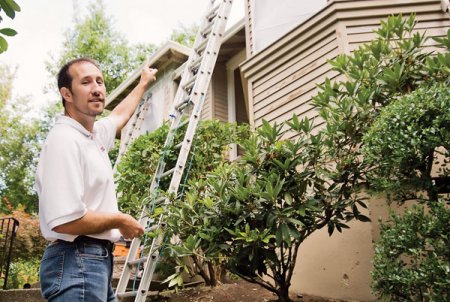painter on a ladder