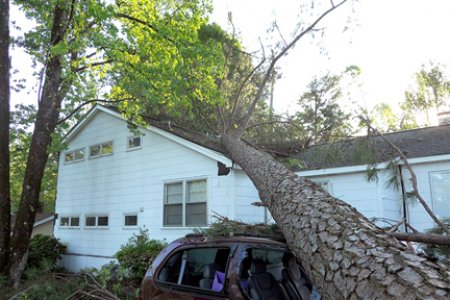 storm damage to roof