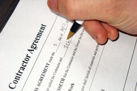 signing a contract