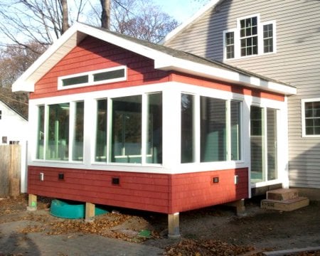 enclosed porch with windows