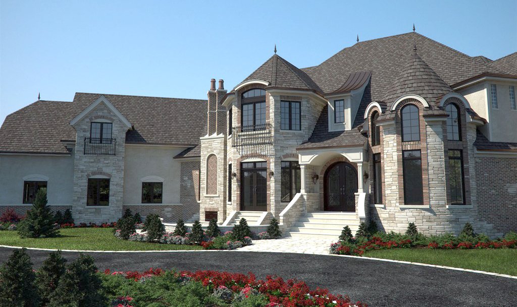 house exterior with resurfaced driveway