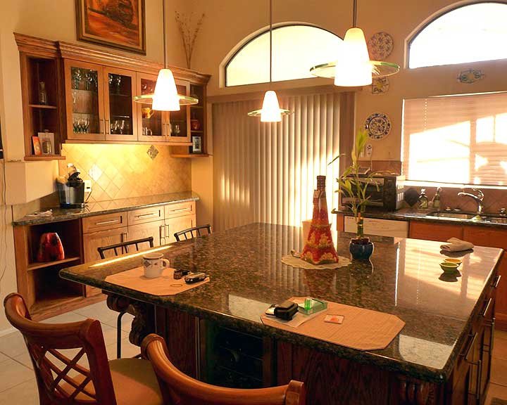 large kitchen island