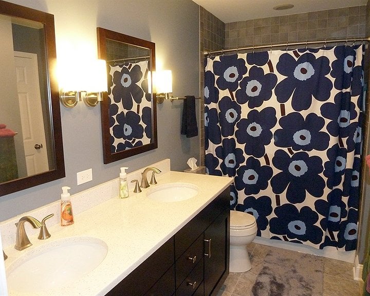 Small Bathroom Remodel Photos Angie S List Bathroom Remodel With Long Vanity And Tiled Shower