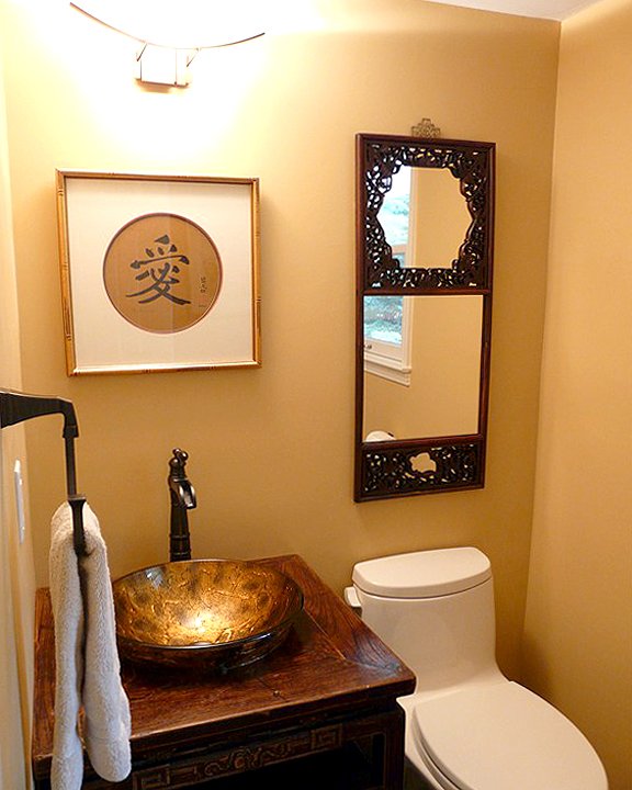 bathroom remodel with vessel sink