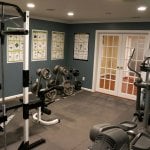 home gym in basement remodel