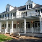 house exterior with multi-level porches