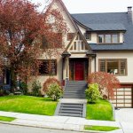 neatly landscaped home exterior