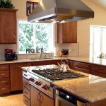 kitchen island with separate eating bar
