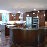 curved kitchen island