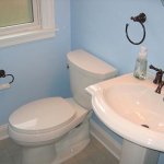bathroom remodel with pedestal sink
