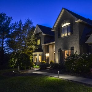 Solar Ed Outdoor Lighting Can Brighten Your Yard Angie S List Outdoor Lighting In Front Of Indiana Home And Pathway