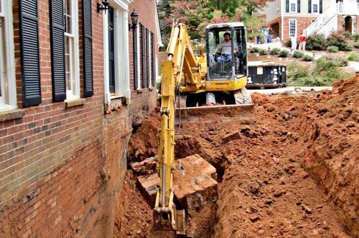 Excavation projects near your home, like this basement improvement, should be done by a professional. (Photo courtesy of Trotter Co.)
