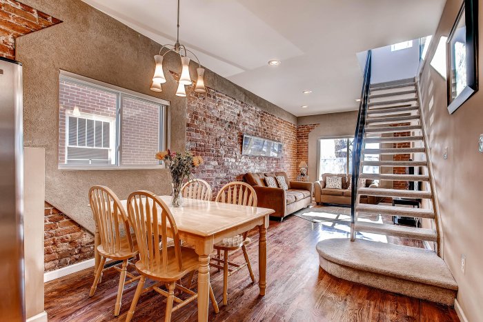 Interior design with steps newly designed kitchen