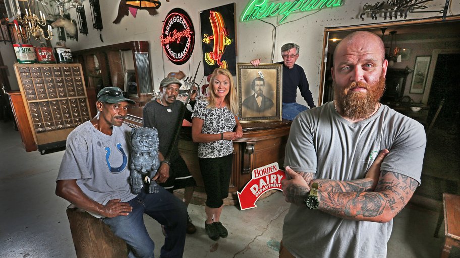 workers at an antique store