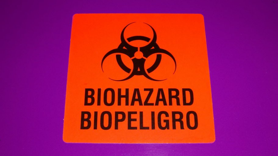 Biohazard warning sign