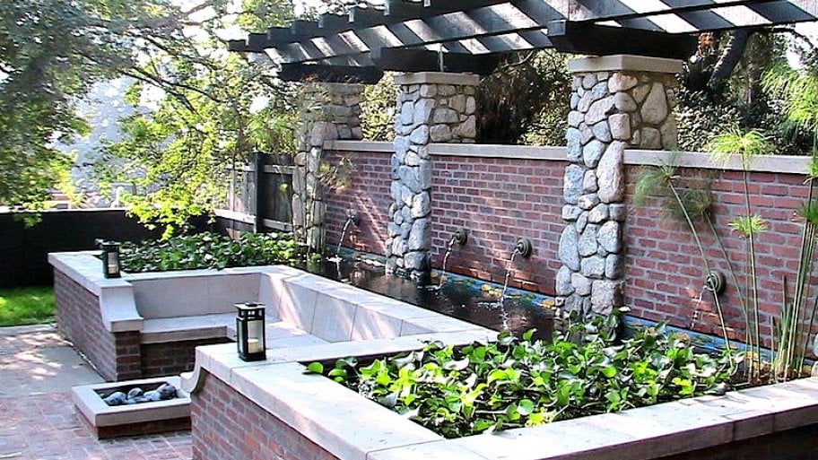 backyard water feature