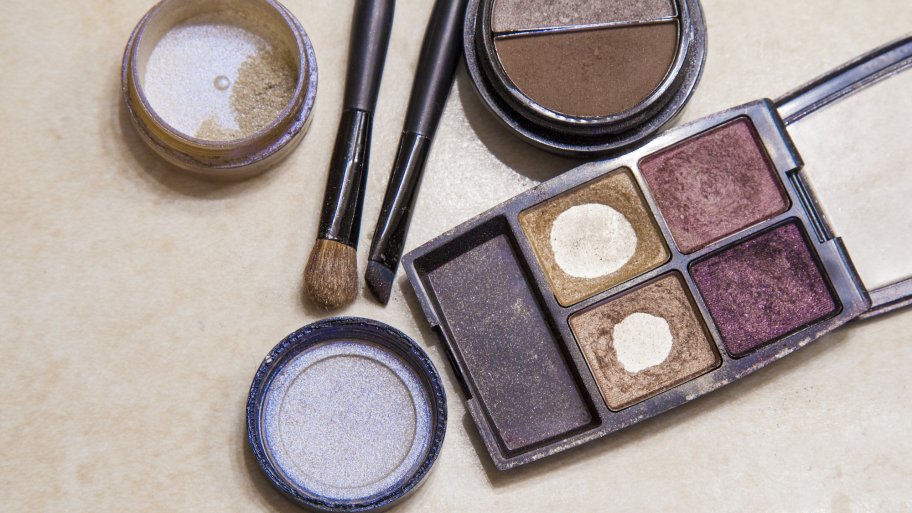 makeup on counter