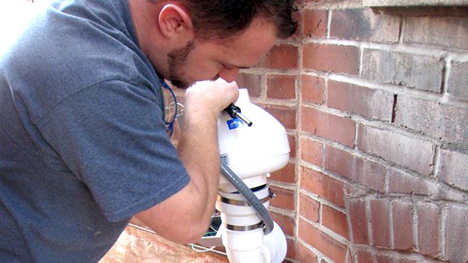 Radon reduction systems help keep radon levels at home low. The EPA says such systems can reduce radon levels up to 99 percent. (Photo courtesy of Angie's List member Benjamin S.)