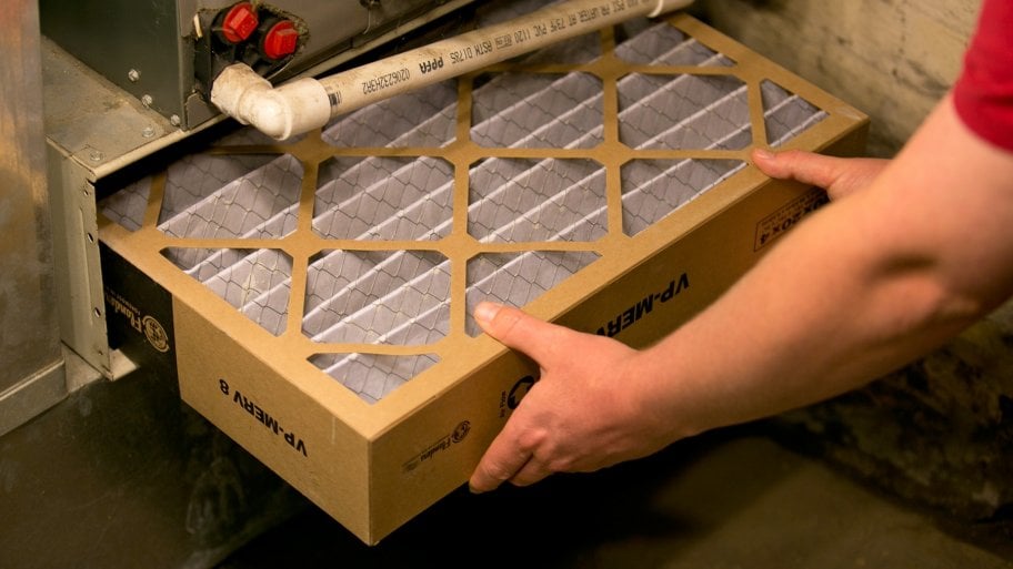 Changing a furnace filter